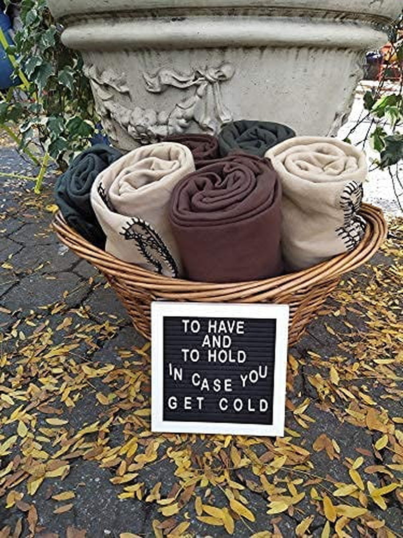 Single Solid Color Hypoallergenic 60”L X 50”W Fleece Throw Blanket for Fall, Winter, Spring, Summer, Men, Women, Children & Pets in Khaki