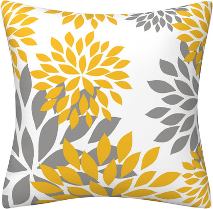 Yellow Pillow Covers 18X18 Set of 4 Modern Decorative Geometric Outdoor Sofa Throw Pillow Cushion Covers Case for Couch Living Room Bedroom Patio Furniture Indoors Home Decor