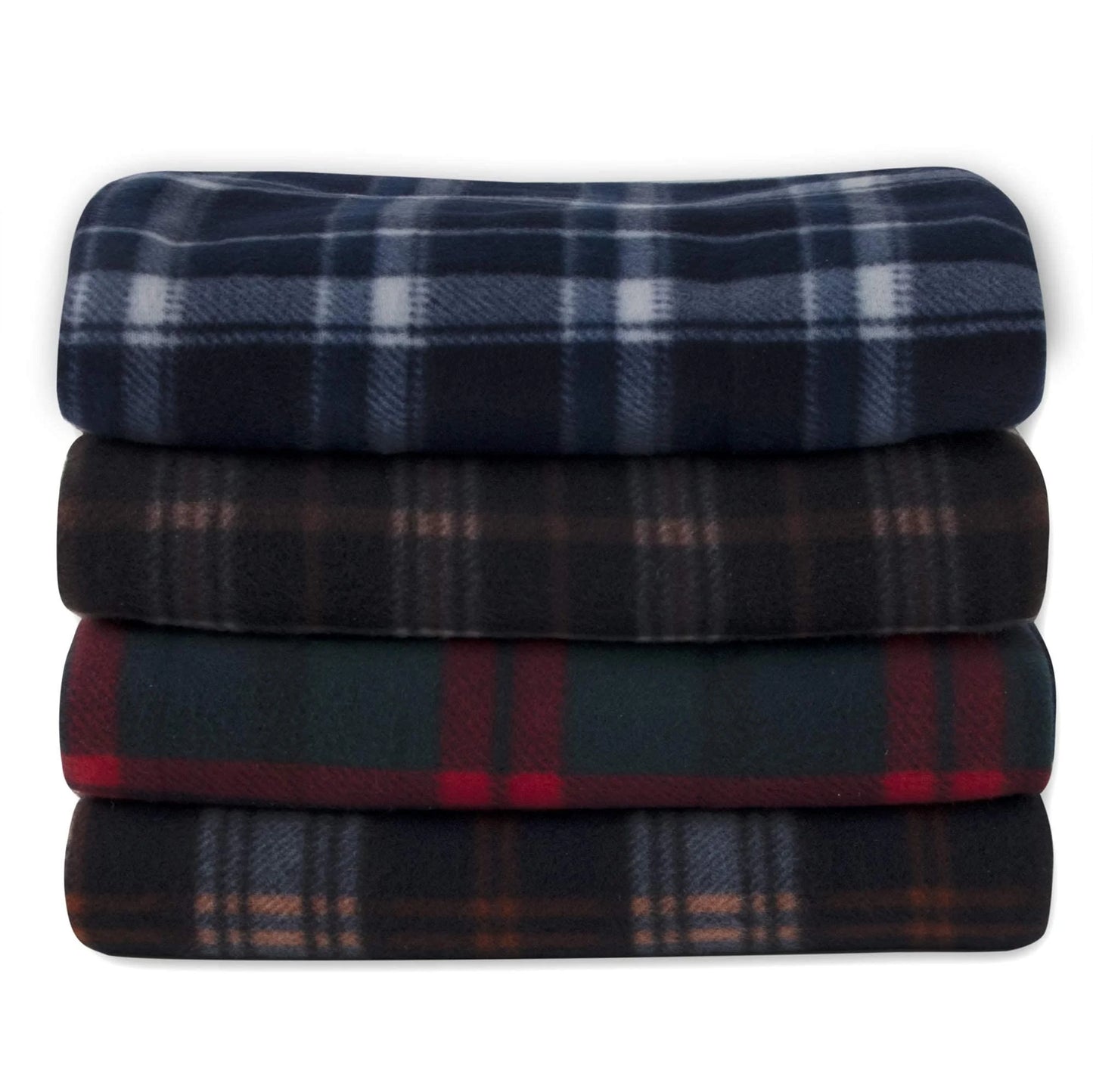 Single Plaid Color 60”L X 50”W Fleece Throw Blanket for Fall, Winter, Spring, Summer, Men, Women, Children & Pets in Blue Plaid