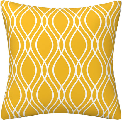 Yellow Pillow Covers 18X18 Set of 4 Modern Decorative Geometric Outdoor Sofa Throw Pillow Cushion Covers Case for Couch Living Room Bedroom Patio Furniture Indoors Home Decor